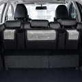 Car Trunk Organizer and Storage, Backseat Hanging Organizer for SUV, Truck, MPV, Waterproof, Collapsible Cargo Storage Bag with 5 Pockets, Bling Car Interior Accessories for Women,White
