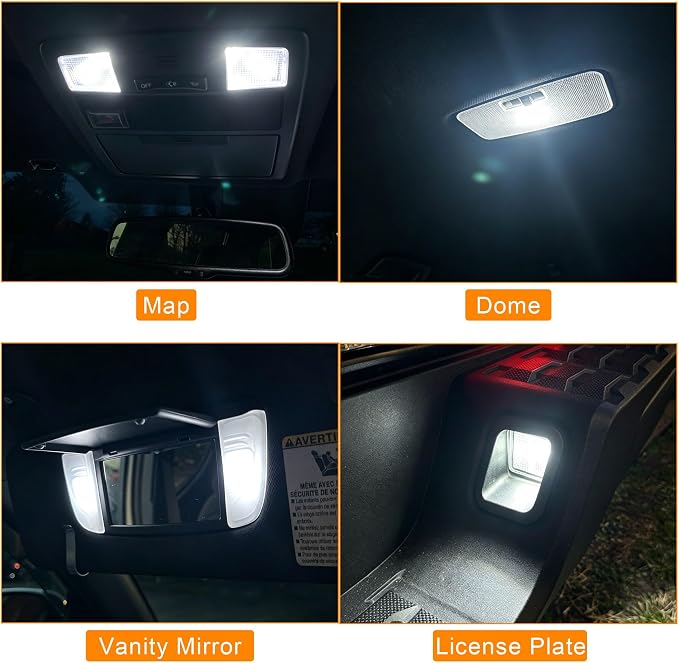 for 2016-2023 Toyota Tacoma Interior Lights | Compatiable with 2016-2023 Toyota Tacoma Interior Lights Kit Package Super Bright 6000K White LED