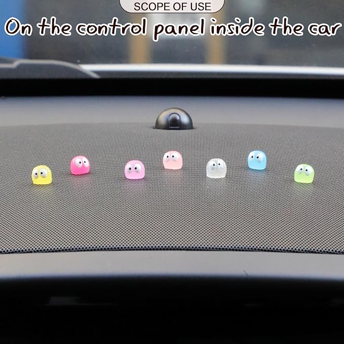 Cute Luminous Soot Sprites,35 Pcs Automotive Interior Decoration Accessories for Car Rearview Mirror and Dashboard,Cute Anime Decor for Home Garden Office,Funny Ornament Gifts(Multicolour)