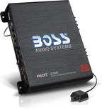 R1100M Monoblock Car Amplifier - 1100 High Output, 2-8 Ohm Stable, Low/High Level Inputs, Low Pass Crossover, MOSFET Power Supply
