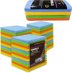 Assorted Color Microfiber Towels - 36-Pack, Dual-Sided Ultra Soft Plush Washcloth, Professional Grade Premium Microfiber Detailing Cleaning Cloths, Car, Household and Commercial (Mix Color, 16" x 16")