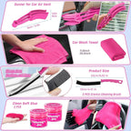 38PCS Car Detailing Kit Interior Cleaner with High Power Handheld Vacuum, Car Wash kit with Detailing Brush Set,Car Interior Detailing Kit, Pink Car Accessories for Motorcycle,Cars,Gift for Women