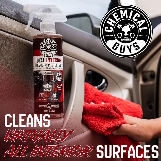 SPI22516 Total Interior Cleaner & Protectant (Safe on Dash, Leather, Vinyl, Plastics, Trim, Glass, Fabric & More), 16 Fl Oz (Pack of 2) (Black Cherry Scent)