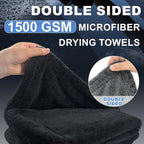 Car Drying Towel (28" x 36"),1500 GSM Double Sided Microfiber Drying Towels | Super Absorbent ；Streak-Free, No Water Spots；Easy to clean and maintain；Suitable for Car, truck, SUV，bathroom，etc