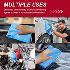 200 Pcs Microfiber Cleaning Cloth 16x16 Inch Microfiber Towels for Car Ultra Absorbent Cleaning Rags Reusable Lint Free Streak Free Detailing Towel for Car Washing Drying Dusting (Blue)