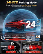 4 Channel 360° Dash Cam Front Rear and Left Right Inside, 4K+3 * 1080P Dash Camera for Cars with Free 128GB SD Card, 5.8GHz WiFi-30MB/s, 24H Parking Mode, G-Sensor, GPS, Night Vision, Voice Control