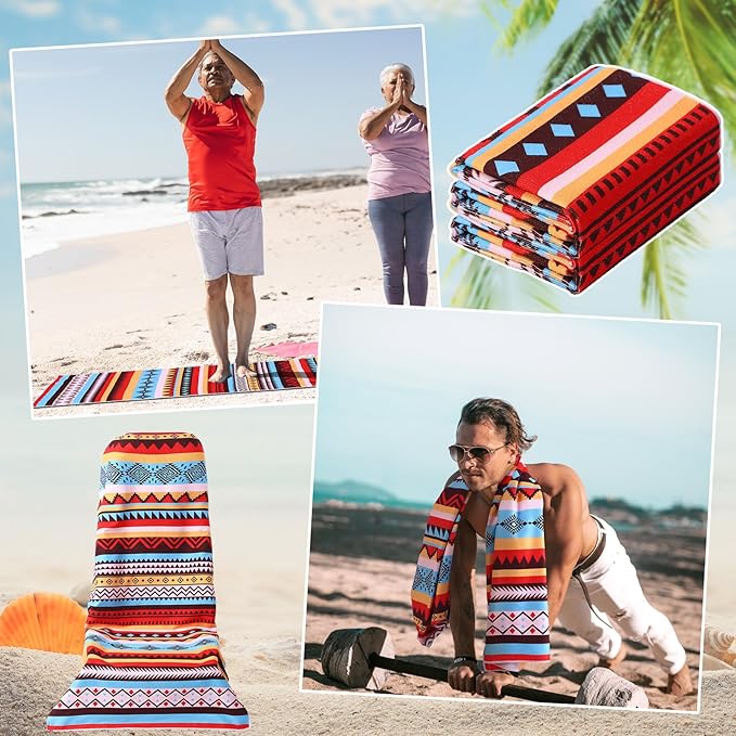 Car Seat Towel Covers Christmas Car Accessories Gifts Athletic Running Towel Performance Microfiber Post Workout Sweat Washable Cover Non Slip for Seat Outdoor Sport(Tribal)