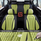 Coverado Seat Covers Front Seats, Green Car Seat Covers 2 Pack, Driver Seat Cover, Luxury Automotive Seat Covers, Car Seat Cushion, Front Car Seat Covers Leather Seat Protector Fit for Most Cars