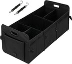 Multi Compartments Collapsible Car Trunk Organizer, 600D Waterproof Oxford Polyester 50L Car Storage with Adjustable Strap & Anti-slip Bottom, for SUV, Truck, Black New