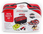 Travel Pro Emergency Roadside Kit - Compact Car Safety Set with Jumper Cables, Tow Strap, Flashlight, Gloves, First Aid Kit & 1-Year Free Roadside Assistance