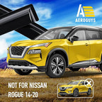 Extra Durable Window Deflectors Tape-On Window Visors Rain Guards Fit for Nissan Rogue 2021-2026, Sun Visors, Wind Vent for Shades, Exterior Car Accessories - 6pcs. AG0528