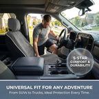 Waterproof Stain Resistant Towel Car Seat Covers，Universal Non-Slip for Gym Workout, Swimming, Beach and Workout Outdoor, Machine Washable(Gray, 1 Pack)