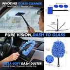 28PCS Car Detailing Kit Interior Cleaner, Car Interior Cleaning Kit with Cordless Handheld Vacuum, 2-in-1 Mop, Interior Car Detailing Brushes, Windshield Cleaner, Car Accessories Gift for Men Women