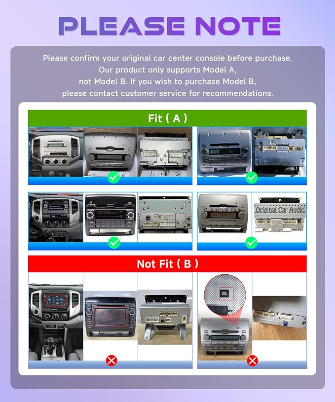 4Core 4G+128G Android 15 Car Stereo Radio for Toyota Tacoma 2005-2015 NO JBL, Wireless Carplay Andorid auto Mirror Link GPS WiFi Bluetooth 5.0 9'' INCELL Screen FM/RDS EQ-32 Backup Camera