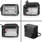 Car Trash Can with Lid - Car Accessories for Women Men, Vehicle Trash Bin Storage Bag, Truck Garbage Can Foldable with Metal Rack Support for Back Seat Hanging (2.4 Gallon/9L)