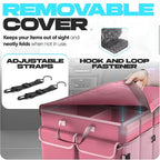 Trunk Organizer with Cooler For SUV Car Trunk, Foldable Storage, Car Accessories for Women Men, Collapsible Bag, 600D Oxford, Non Slip Bottom, Straps, Soft Cover (105L)