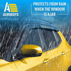 Extra Durable Window Deflectors Tape-On Window Visors Rain Guards Fit for Jeep Compass 2017-2026, Sun Visors, Wind Vent for Shades, Exterior Car Accessories - 6pcs. AG0271