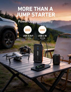 S8 Car Battery Jump Starter 1500A – Portable 12V Lithium Jump Box with 3 Mode Flashlight, Power Bank & Smart Jumper Cables - for 6.0L Gas and 3.0L Diesel Engines
