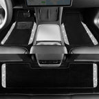 Bling Diamond Car Mats Shining Carpet Crystal Rhinestones Sparkly Glitter Floor Mats with Anti-Slip PVC Heel Pad Universal for Automotive SUV, Sedan, Van, 3pcs for Girl Women, Black Silver
