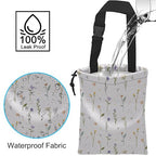 Car Trash Bag Wildflowers Car Garbage Bag Hanging Car Trash Can for Back Seat with Drawstring