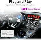 3.2 Inch Screen CarPlay AI Box, Wireless Adapter for Factory Wired or Wireless CarPlay Cars, Magic Streaming Video Box with Netflix YouTube TikTok, Android Auto, TF Card, Plug and Play