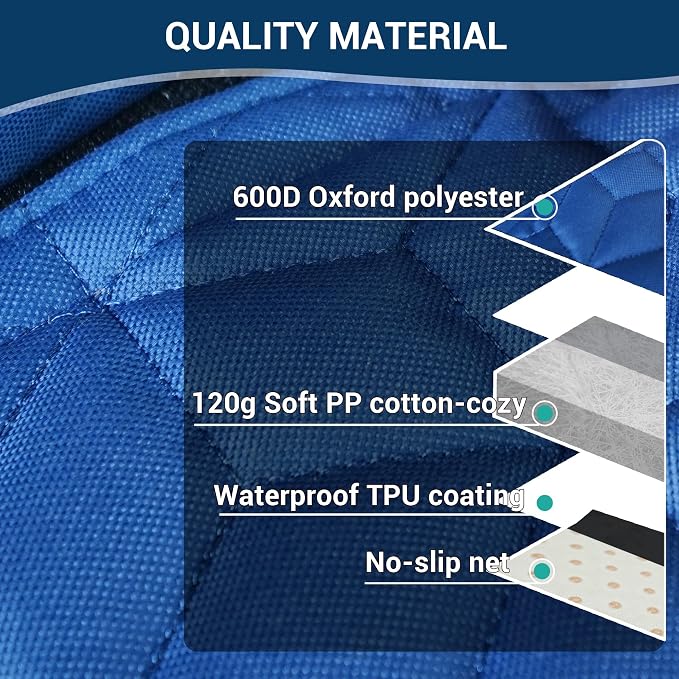 Dog Car Seat Covers for Back Seat, Heavy Duty Pet Bench Seat Covers for Trucks Waterproof Protector Back Seat Nonslip Dogs Car Seat Covers for Crew Cab/Ford F-Series/Ram 1500/Sierra/Silverado