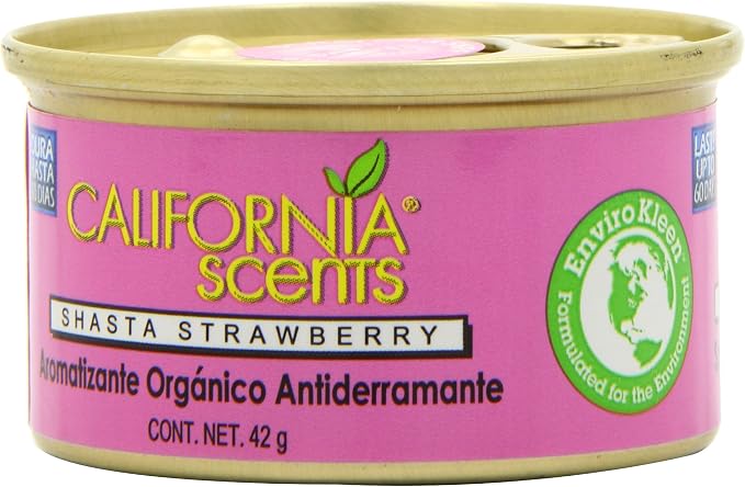 Spillproof Organic Air Freshener, Shasta Strawberry, 1.5 Ounce Canister (Pack of 4)