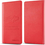 Premium Car Registration and Insurance Card Holder, Car Document Holder for Cards, Driver License & other Essential Documents (Red)