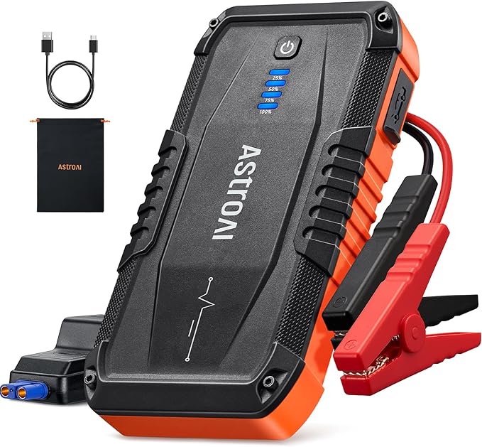 S8 Car Battery Jump Starter 1500A – Portable 12V Lithium Jump Box with 3 Mode Flashlight, Power Bank & Smart Jumper Cables - for 6.0L Gas and 3.0L Diesel Engines