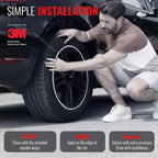 PROTECTiQ Universal Wheel Protection - Trim Easy to Apply with Automotive 3M Tape. 6 Colors - Fits Up to 24" Rims - Including Tesla - White