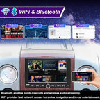 5GWiFi Upgrade Radio for Ford F150 2004-2008, F250/F350 2006-2016, E150/E250/E350 2009-2014, Expedition 2007-2014, Explorer Edge Mustang Fusion 7in Touchscreen Stereo Apple Carplay Android Auto GPS FM
