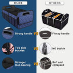 Car Trunk Organizer for SUV, Car Organizers and Storage with Reinforced Handles, Car Accessories for Women/Men 50L Waterproof Polyester Trunk Organizer(Medium, Dark Blue)