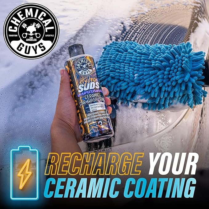 HydroSuds Ceramic Shine High Foaming Car Wash Soap (Works with Foam Cannons, Foam Guns or Bucket Washes) For Cars, Trucks, SUVs, RVs & More, 16 fl oz, Berry Scent, 2 Pack
