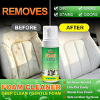 Car Interior Foam Cleaner Kit, Multifunctional Auto Detailing Cleaner with Brush & Towel, Deep Clean Car Seats, Carpet, Upholstery & Dashboard, Safe for Leather, Fabric, Vinyl & Plastic, 5oz