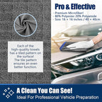 Airlab Glass Polishing Cloth Streak Free Miracle Cleaning Cloth Lint Free Microfiber Cleaning Rags for Glasses Kitchen Dish Mirrors Easy Clean, Pack of 8, 16" x 16", Grey-Navy Blue