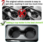 Center Console Cup Holder for 2023-2025 Honda Pilot/2024-2026 Passport Accessories Cup Holder Insert TPE Front Drink Holder Organizer for Pilot 2024 Interior Decoration Black