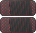 2pcs Car CD Visor Storage Cases Vehicle Sun Visor Organizer with 10 DVD Storage Sleeves Black with Red Line