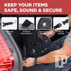 Trunk Organizer For Car, Suv, Truck | Premium Adjustable Multi Compartments Collapsible Car Trunk Organizer With Securing Straps & Non-Slip Bottom (Large Size, Black)