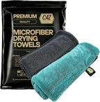 Microfiber Drying Towels (2-Pack) – 1400 GSM Twisted Loop, 16"×24" – Ultra Absorbent, Streak-Free, Scratch-Free Car Drying Towels for Detailing