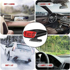 Car Heater, 2-in-1 Car Defroster with 360° Rotation for Instant Windshield Defogging Demisting, Fast Heating & Cooling Fan for All 12V Vehicles, Trucks, RV