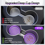 Car Cup Coaster Universal Non-Slip Cup Holders Bling Crystal Rhinestone Car Interior Accessories 2 Pack Purple