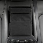 AOKJOY Car Garbage can with lid Leak Proof Vehicle Trash Can 3 Storage Pockets Hanging Waterproof car Trash Bag for SUV Black