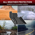 Floor Mats for Hyundai Santa Fe 2021 2022 2023 (Only Fit Gas, Not Fit Hybrid or PHEV), All Weather TPE Custom Fit Car Floor Liners 1st & 2nd Row Mats Accessories, Black
