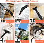 Steam Cleaner, Portable Steamer for Cleaning with 16pcs Accessories, 6-Level Adjustable and 15s Heat-Up, Handheld Steam Cleaner for Home, Tile, Dirt, Grout, Grease, Car Detailing