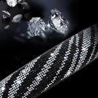 Bling Diamond Leather Steering Wheel Cover, with Bling Sparkly Crystal Glitter Rhinestone Universal Fit 14" 1/2-15" Car Wheel Protector Fit for Women Girl SUV,Vans,Sedans,Trucks, Zebra Print