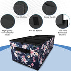 Trunk Organizer for Car, Car Organizer, Sturdy Trunk Organizer for SUV, Non-Slip Bottom, Storage Organizer for Sedans, Van, Jeep, Grocery, Large 3 Compartments, Floral 32"×13"×10.6"