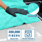 Professional Large Microfiber Car Drying Towels 2 Pack, Lint Free, Scratch Free, Highly Absorbent Drying Towel for Cars, SUVs, RVs, Trucks, and Boats,31" x 24",Green