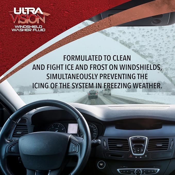 UltraVision Windshield Washer Fluid De-Icer -32F (2 US Gallon (8 QT))