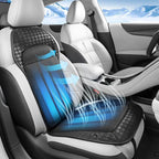 Coverado Upgraded Cooling Car Seat Cover，12V-24V Ventilated pad Built with 8 Turbo Fans, 3-Speed Dual Blowing & Suction for Effective Cooling Universal Black Cushion, Great for Summer Driving