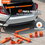 4 Ton Porta Power Kit, Portable Hydraulic Jack with 3.9 ft/1.2 m Oil Hose, Auto Body Frame Repair Kit with Storage Case for Car Repair, Truck, Farm (8800 LBS)